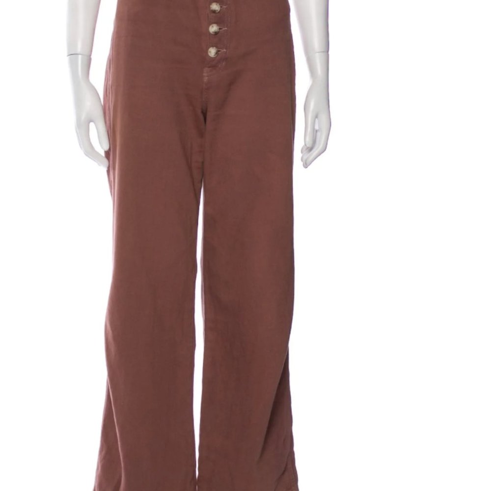 Reformation High Rise Wide Leg Jeans - Brown